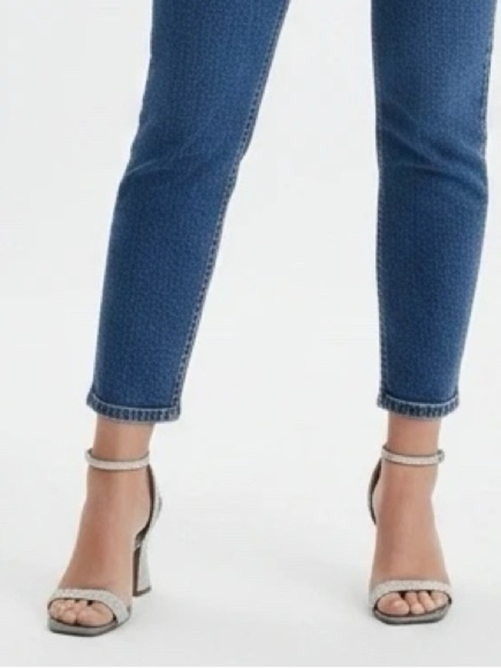 Steve Madden Silver Rhinestone Heels